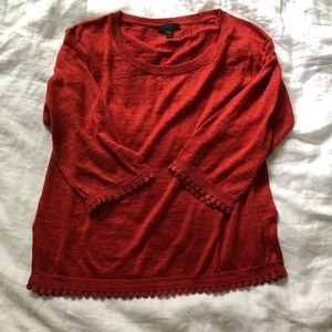 J Crew Linen 3/4 Sleeve Sweater 🧡
